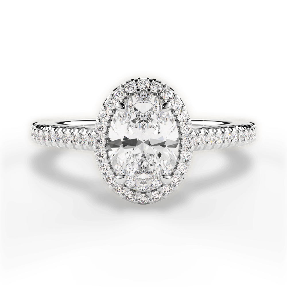 Jenny Oval Cut Lab Grown Diamond 18Kt White Gold Engagement Ring