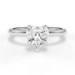 Brenda Heart Cut Lab Grown Diamond 18Kt White Gold Engagement Ring