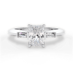 Emily Radiant Cut Lab Grown Diamond 18Kt White Gold Engagement Ring