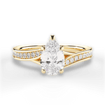 Elise Pear Cut Lab Grown Diamond 18Kt Yellow Gold Engagement Ring