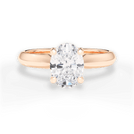 Beth Oval Cut Lab Grown Diamond 18Kt Rose Gold Engagement Ring