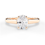 Carrie Oval Cut Lab Grown Diamond 18Kt Rose Gold Engagement Ring