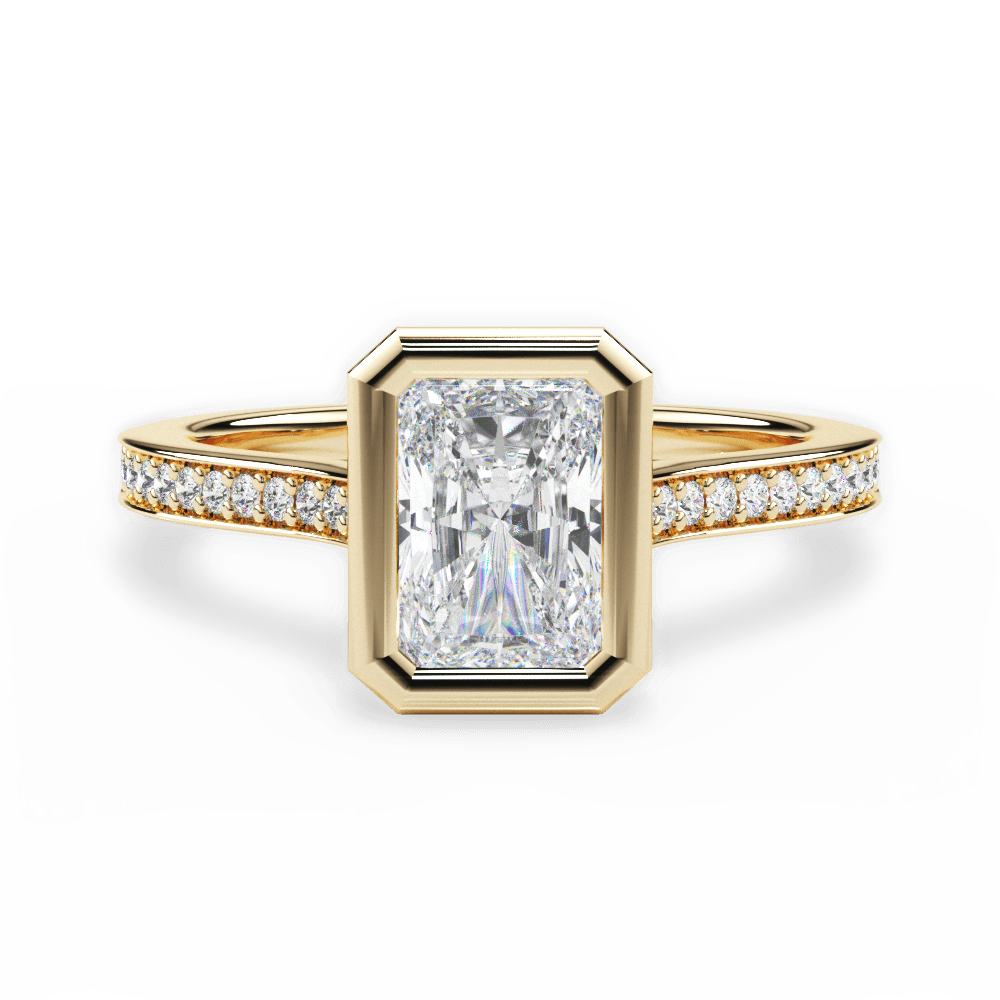 Deanna Radiant Cut Lab Grown Diamond 18Kt Yellow Gold Engagement Ring