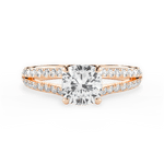Kendra Cushion Cut Lab Grown Diamond 18Kt Rose Gold Engagement Ring