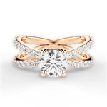 Lauren Round Cut Lab Grown Diamond 18Kt Rose Gold Engagement Ring