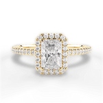 Joanne Radiant Cut Lab Grown Diamond 18Kt Yellow Gold Engagement Ring