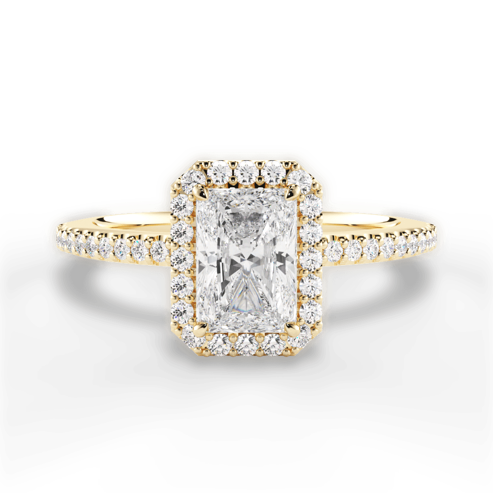 Joanne Radiant Cut Lab Grown Diamond 18Kt Yellow Gold Engagement Ring