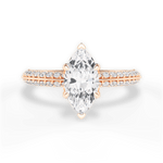 Gail Marquise Cut Lab Grown Diamond 18Kt Rose Gold Engagement Ring