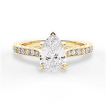Gilda Pear Cut Lab Grown Diamond 18Kt Yellow Gold Engagement Ring