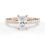 Elizabeth Radiant Cut Lab Grown Diamond 18Kt Rose Gold Engagement Ring