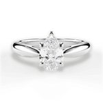 Amy Pear Cut Lab Grown Diamond Platinum Engagement Ring