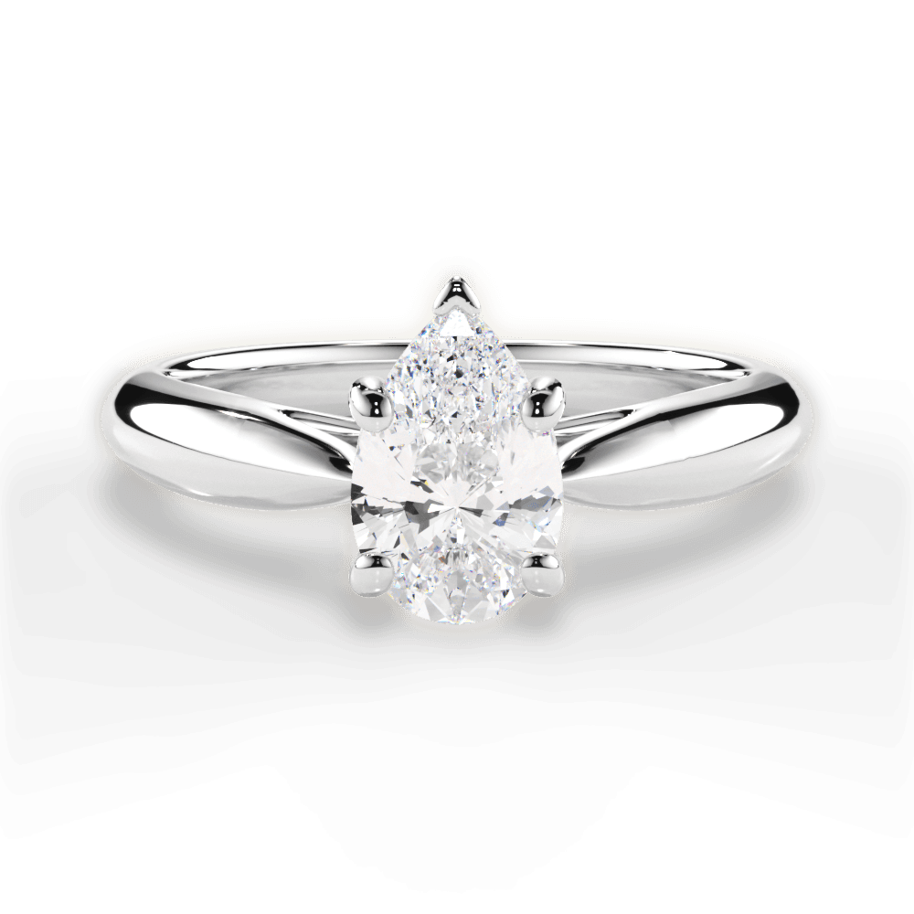 Amy Pear Cut Lab Grown Diamond 14Kt White Gold Engagement Ring