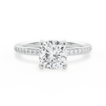 Janice Cushion Cut Lab Grown Diamond Platinum Engagement Ring