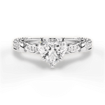 Gabriela Heart Cut Lab Grown Diamond 14Kt White Gold Engagement Ring