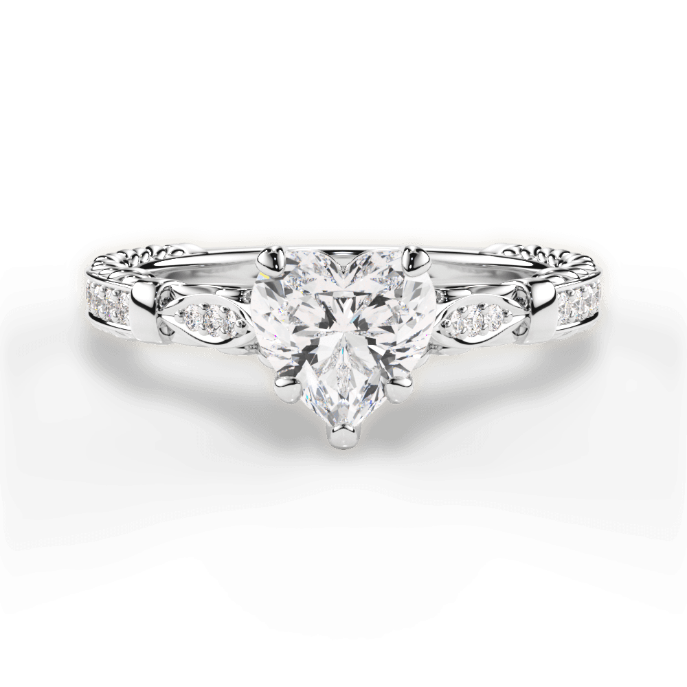 Gabriela Heart Cut Lab Grown Diamond 18Kt White Gold Engagement Ring