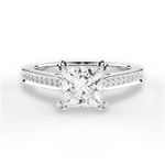 Denise Princess Cut Lab Grown Diamond 18Kt White Gold Engagement Ring