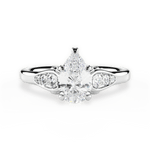 Cecilia Pear Cut Lab Grown Diamond 14Kt White Gold Engagement Ring