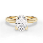 Elaine Oval Cut Lab Grown Diamond 18Kt Yellow Gold Engagement Ring