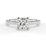 Helen Cushion Cut Lab Grown Diamond Platinum Engagement Ring
