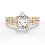 Jessica Marquise Cut Lab Grown Diamond 18Kt Yellow Gold Engagement Ring