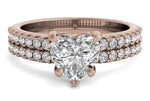 Kayla Heart Cut Lab Grown Diamond 18Kt Rose Gold Engagement Ring