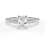 Caroline Radiant Cut Lab Grown Diamond 14Kt White Gold Engagement Ring