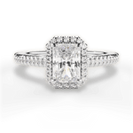 Jenny Radiant Cut Lab Grown Diamond 14Kt White Gold Engagement Ring