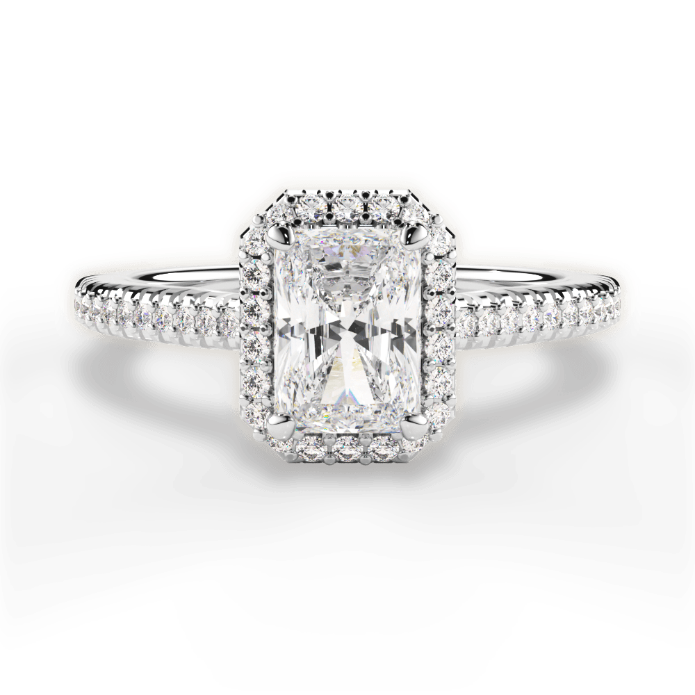 Jenny Radiant Cut Lab Grown Diamond Platinum Engagement Ring