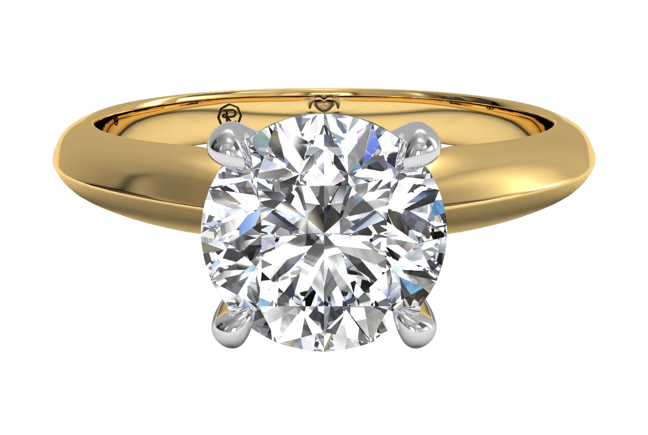 Amanda Round Cut Lab Grown Diamond 18Kt Rose Gold Engagement Ring