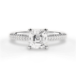 Helen Asscher Cut Lab Grown Diamond 18Kt White Gold Engagement Ring