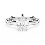 Claire Pear Cut Lab Grown Diamond 14Kt White Gold Engagement Ring