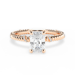 Chloe Radiant Cut Lab Grown Diamond 18Kt Rose Gold Engagement Ring