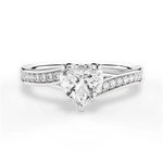 Elise Heart Cut Lab Grown Diamond Platinum Engagement Ring