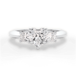 Dorothy Heart Cut Lab Grown Diamond 14Kt White Gold Engagement Ring