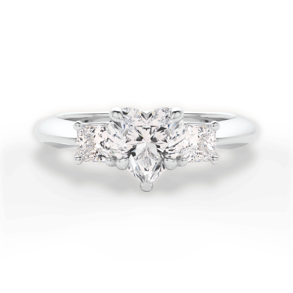 Dorothy Heart Cut Lab Grown Diamond Platinum Engagement Ring