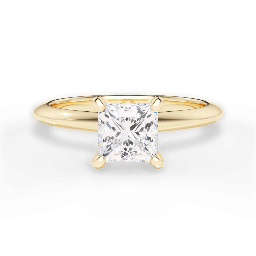 Casey Princess Cut Lab Grown Diamond 18Kt Yellow Gold Engagement Ring