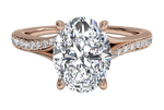 Elise Oval Cut Lab Grown Diamond 18Kt Rose Gold Engagement Ring
