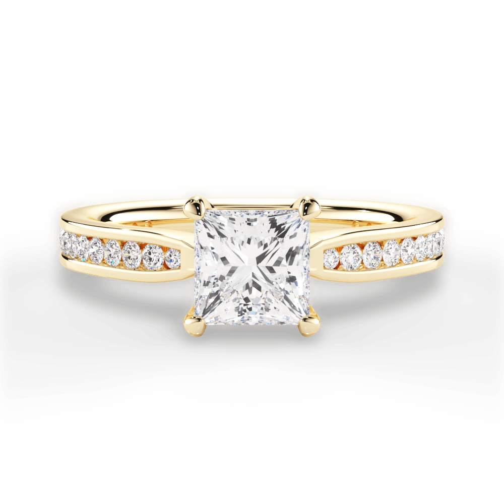 Katelyn Princess Cut Lab Grown Diamond 18Kt Yellow Gold Engagement Ring