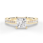 Katelyn Princess Cut Lab Grown Diamond 18Kt Yellow Gold Engagement Ring