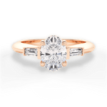 Emily Oval Cut Lab Grown Diamond 18Kt Rose Gold Engagement Ring