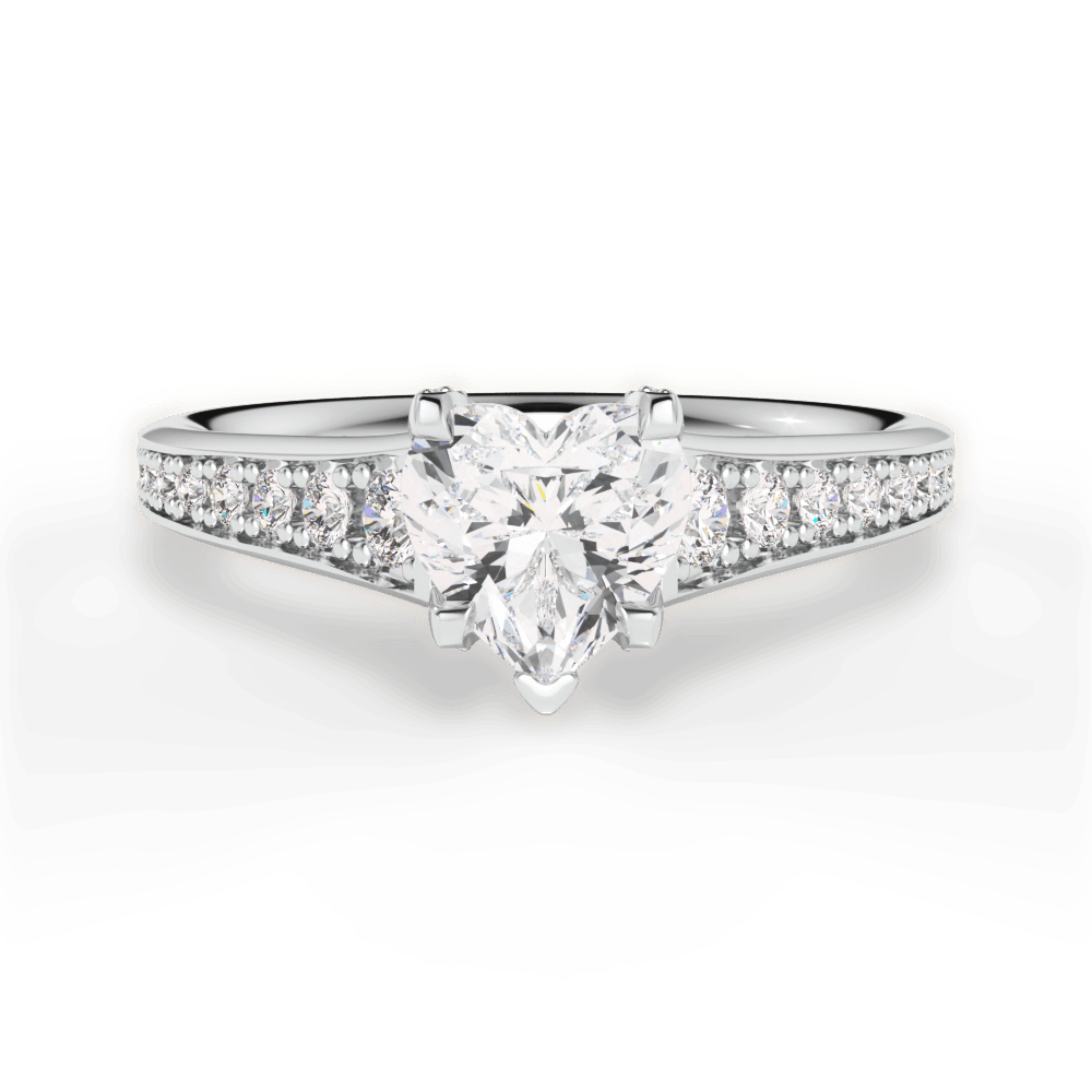 Leslie Heart Cut Lab Grown Diamond 14Kt White Gold Engagement Ring