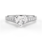 Leslie Heart Cut Lab Grown Diamond 18Kt White Gold Engagement Ring