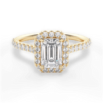 Leah Emerald Cut Lab Grown Diamond 18Kt Yellow Gold Engagement Ring