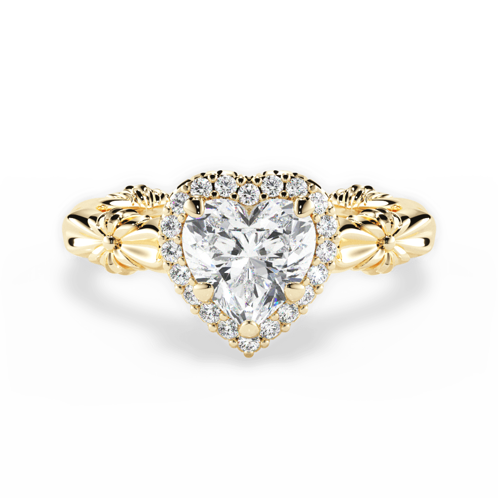 Erica Heart Cut Lab Grown Diamond 18Kt Yellow Gold Engagement Ring