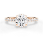 Isabella Round Cut Lab Grown Diamond 18Kt Rose Gold Engagement Ring