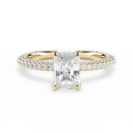Kristen Radiant Cut Lab Grown Diamond 18Kt Yellow Gold Engagement Ring