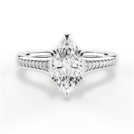 Delia Marquise Cut Lab Grown Diamond 14Kt White Gold Engagement Ring