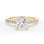 Gilda Princess Cut Lab Grown Diamond 18Kt Yellow Gold Engagement Ring