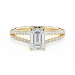 Kendra Emerald Cut Lab Grown Diamond 18Kt Yellow Gold Engagement Ring