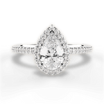 Joanne Pear Cut Lab Grown Diamond 14Kt White Gold Engagement Ring